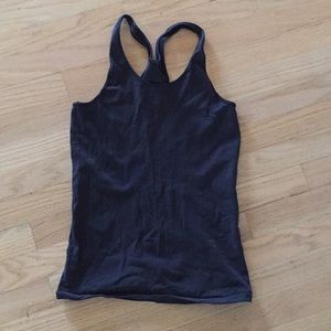 Lululemon Black Mesh Racerback Tank Top